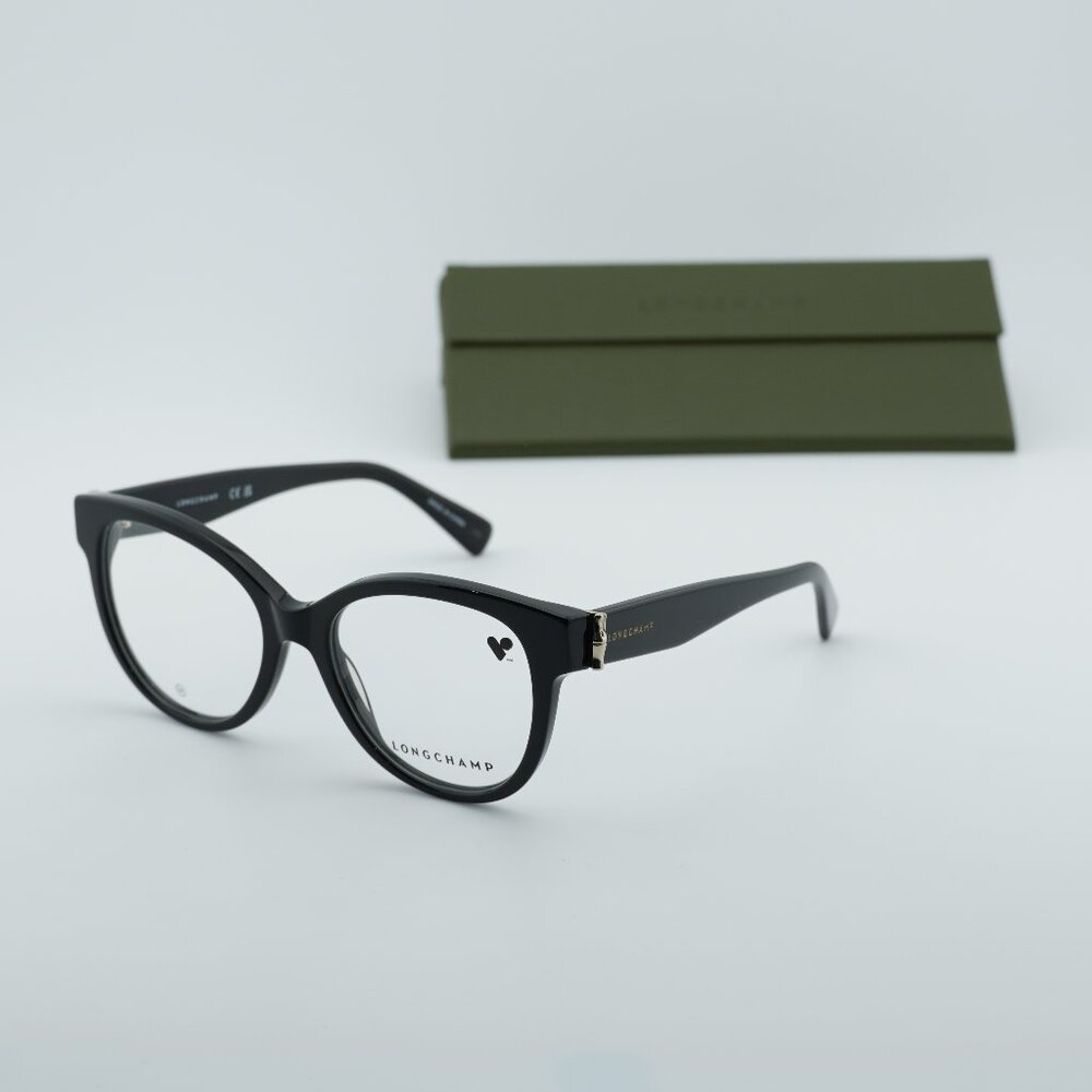 Longchamp LO2714 001 Square Eyeglasses 52mm - Shiny Black